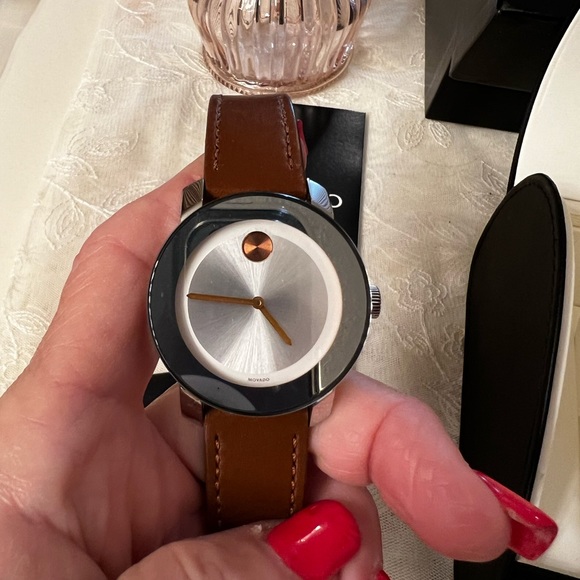 COPY - Movado Bold Watch with a brown leather band main image 14